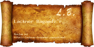 Lackner Bagamér névjegykártya